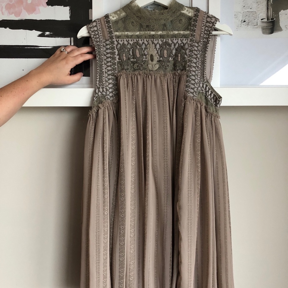 Free People Georgette Babydoll High neck dress